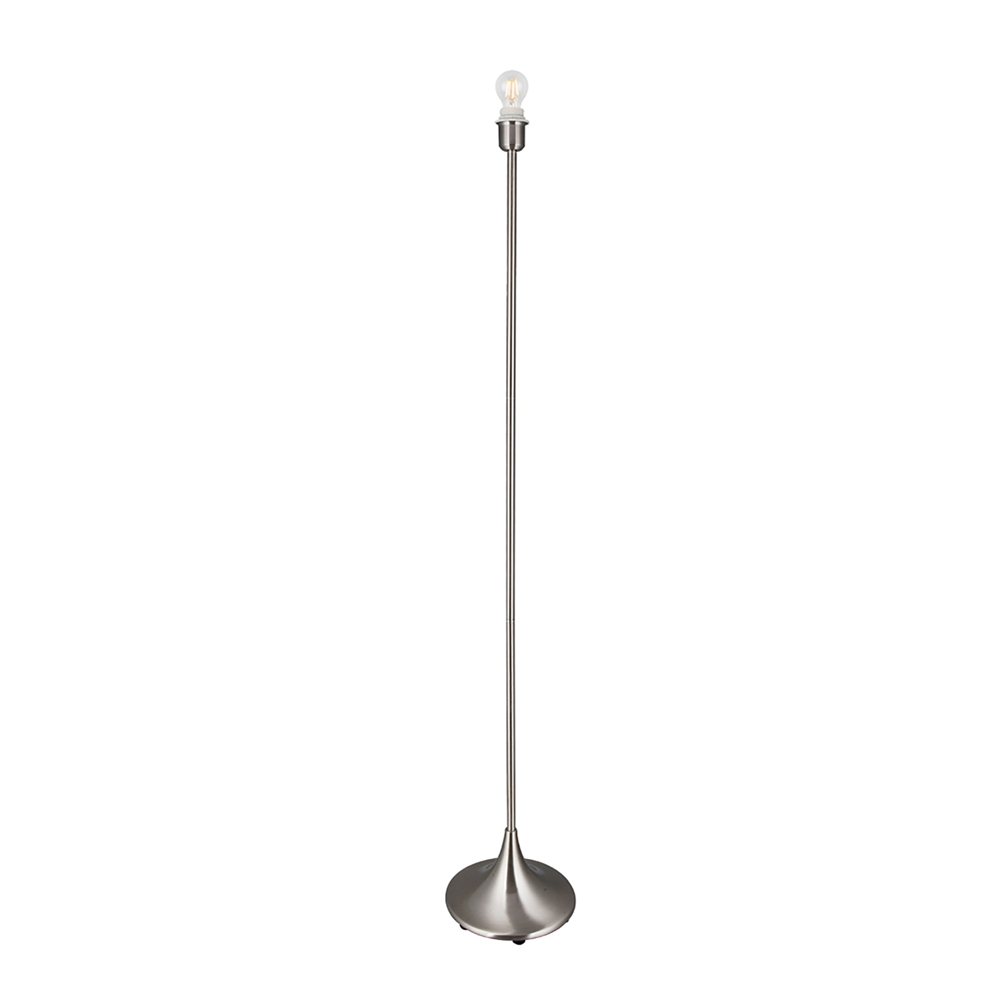 D0353  Crowne 145cm Floor Lamp 1 Light Satin Nickel